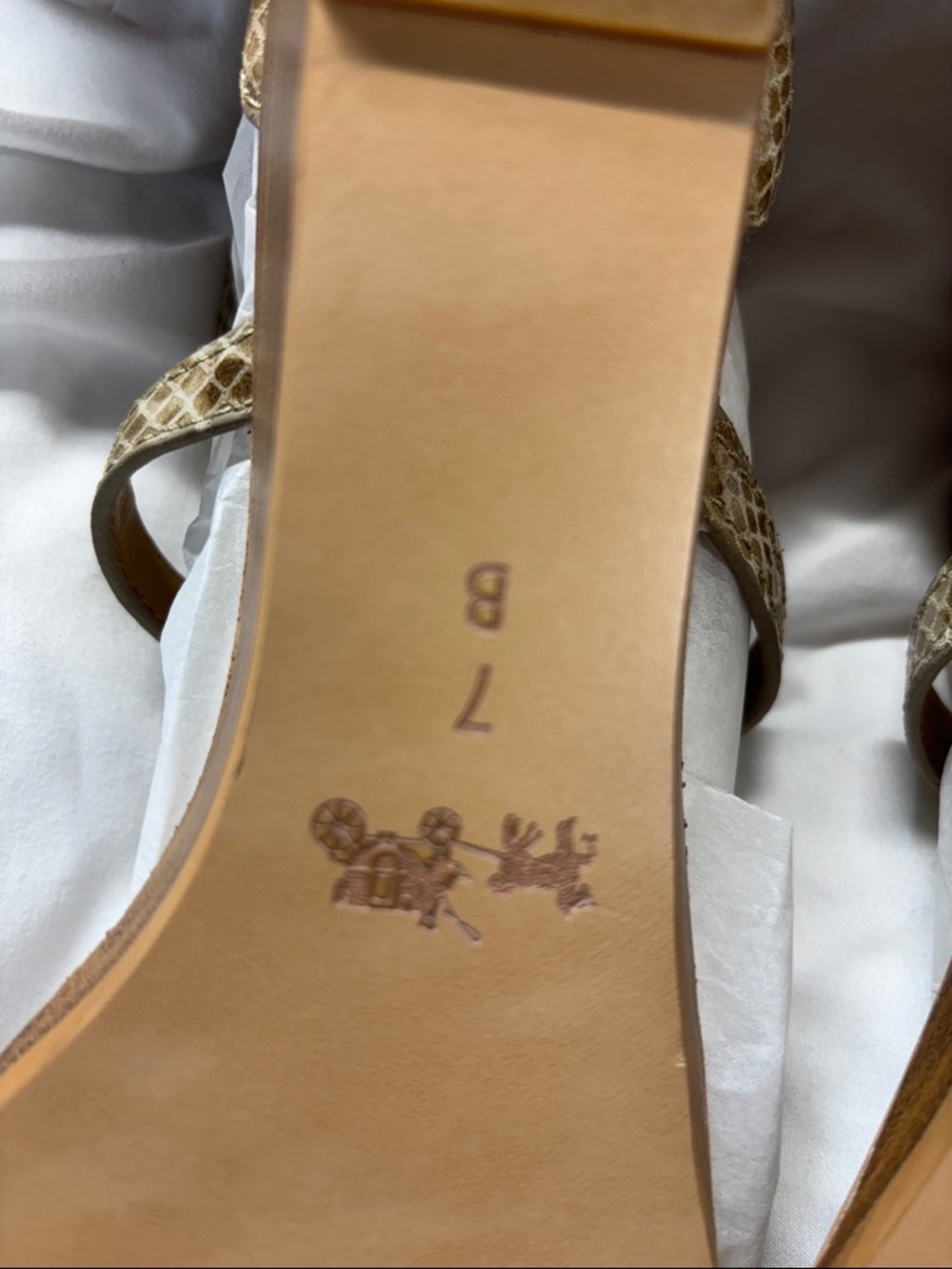 Coach Turnlock Leather Sandals Ingrid Nat embossed T strap Snake Print Gladiator - Picture 12 of 14